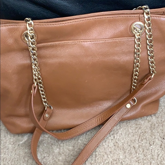Michael Kors Brown Gold Leather Shoulder Bag - Picture 2 of 3